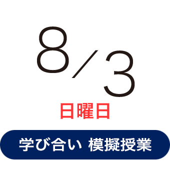 2025年8月3日（日曜日）学び合い型模擬授業